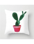 Fuwatacchi Tropical cubierta del cojín de la planta Cactus verde y blanco funda de almohada estampada para silla de hogar sofá f