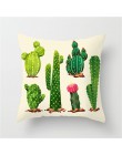 Fuwatacchi Tropical cubierta del cojín de la planta Cactus verde y blanco funda de almohada estampada para silla de hogar sofá f