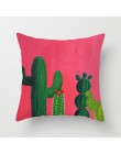 Funda de cojín de plantas tropicales Cactus flor sofá Oficina funda de cojín decorativa para coche piel de melocotón fundas hoga