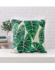 Planta verde Tropical hoja de palma hojas Monstera impreso funda de cojín para sofá coche casa Almofadas 45x45cm