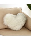Fundas de cojín de piel de lana de imitación en forma de corazón fundas de almohada de felpa suave mullida funda de almohada sof