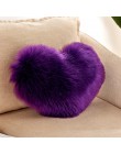 Fundas de cojín de piel de lana de imitación en forma de corazón fundas de almohada de felpa suave mullida funda de almohada sof