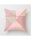 Funda de cojín de poliéster geométrico Rosa mármol estampado decorativo sofá silla sala de estar Funda de almohada Funda Cojin 4