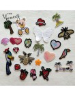 Dibujos Animados parches decorativos corazón árbol mariposa patrón bordado apliques parches para DIY hierro en parche pegatinas 
