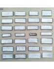 Parches bordados del alfabeto inglés blanco negro para la ropa rayas DIY palabras impresas pegatina ropa letras placas para plan