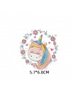 Pequeño animal lindo unicornio búho perro gato parche para ropa pegatina para niños niño niña parches DIY camiseta de vinilo de 