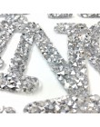 A-Z 1 pieza de diamantes de imitación letra del alfabeto inglés mezclado bordado hierro en parche para la ropa pasta de insignia