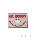 Prajna dibujos animados dados corazón hierro parches para ropa Sr. Robot vaya gato cremallera bordado hierro en parches en la ro