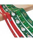 5 yardas/lote 10mm/15mm/25mm poliéster impresión Navidad grogrén cintas DIY Navidad Fiesta envoltura decoración suministros Mate