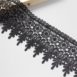 Crafts 1 y/2y 9cm negro/blanco tejido de encaje de red bordado cintas de costura DIY materiales artesanales hechos a mano N0508