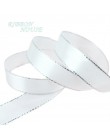 (25 yardas/rollo) Borde de cinta de satén plata blanca venta al por mayor de alta calidad para embalaje de regalo cintas de Navi
