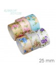(Mezcla de 6 cintas) cinta de grogrén estampada con encaje floral encantador cintas de satén (9/22/25mm)