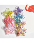 14 unids/lote 5cm estrella transparente Bling Star Flowing Patches apliques para niños clip y accesorios para el pelo DIY