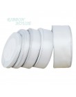(25 yardas/rollo) Borde de cinta de satén plata blanca venta al por mayor de alta calidad para embalaje de regalo cintas de Navi