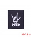 Prajna Rock placa pegatinas banda bordado hierro en parches para ropa Hippie parche redondo señal ganchos DIY lazo parches decor