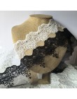 1 yarda/lote ancho: 9,5 cm blanco negro de algodón de encaje de malla bordado de encaje bordes adornos DIY accesorios de costura