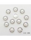 ZMASEY nuevo 10MM moda 10 unids/lote botones redondos de plata Diy perla blanca accesorios decoración Festival diámetro suminist