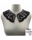 Cuello de tela de encaje blanco de algodón 3d para bordado de costura tela de encaje venida aplique de guipur artesanía Diy para