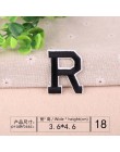 Parches de bordado de letras del alfabeto inglés DIY adhesivo de fusión caliente coser en la tela de la marca accesorios pegatin