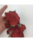 3D bordado flor en forma de cuello busto parches poliéster parche accesorio para ropa