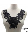 Cuello de tela de encaje blanco de algodón 3d para bordado de costura tela de encaje venida aplique de guipur artesanía Diy para