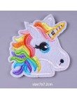 Pulaqi dibujos animados gato unicornio Animal bordado parches para ropa DIY hierro en parches en la ropa Cámara fruta parche per