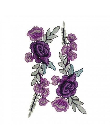 2 unid/set bordado Rosa flor coser/hierro en parche apliques diy artesanías Stiker para Jeans saco de sombrero Ropa Accesorios i