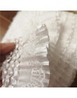 7CM de ancho exquisito encaje blanco bordado cinta elástico volantes corte cuello costura ropa falda cabeza aplique de guipur De