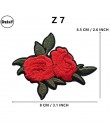 1 Uds. Parches bordados de rosa para ropa DIY ropa de rayas pegatina de Patchwork apliques de flores personalizados @ Z