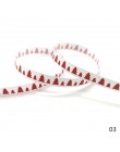 5 yardas 10mm cinta de Navidad impresa cinta de grogrén para envolver regalos boda decoración lazos para el cabello DIY
