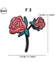 1 Uds. Parches bordados de rosa para ropa DIY ropa de rayas pegatina de Patchwork apliques de flores personalizados @ Z