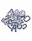A-Z 1 Pza pure blanco letra del alfabeto inglés mezclado bordado hierro en parche para la ropa pasta de insignias para ropa bols