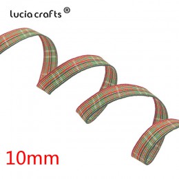 5 yardas 10/15/25/40mm Grid Printed Grosgrain Ribbons DIY manualidades sombreros regalo cinta para envolver fiesta Navidad decor