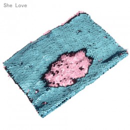 She Love doble cara tela de lentejuelas para bolsos prendas de tela para costura DIY Material de hacer accesorios