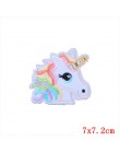 Prajna Hippie unicornio hierro en parches unicornio mágico accesorios bordados parches para ropa apliques niños vestido camiseta