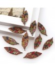 50PC de moda hojas de alta calidad pintura 2 agujeros DIY al azar botones de madera accesorios para coser albumnes de recortes 1