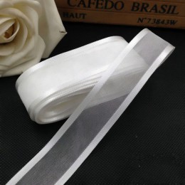 5M 25mm satén borde cinta de organza para la decoración del Partido de la boda hecho a mano cinta de envoltura para regalo lazos