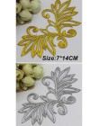 Hierro en apliques oro bordado parches fiesta decoración Vintage metálico Cosplay disfraces flor Diy adornos