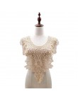 Misaya 1 pieza de poliéster 4 colores flor tela de encaje para cuello, DIY hecho a mano vestido de novia cuello de encaje para m