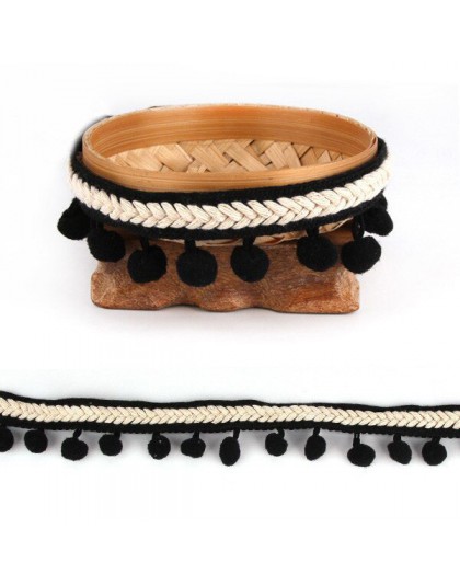 3 yardas Vintage bordado cinta 1,2 CM Pom franja de bolas cinta artesanía encaje DIY accesorios de costura suministros de decora
