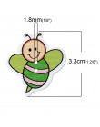 Botón de coser madera Scrapbooking abejas dos agujeros mezclados 3,3 cm (1 2/8 pulgadas) x 3cm (1 1/8 pulgadas), 6 uds nuevo