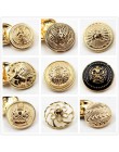 10 Uds., botón dorado en oro, los botones de la marca clásica de fama mundial, accesorios de ropa diymateriales