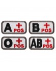 Parche de tipo sanguíneo bordado en 3D, parche de tipo A + B + AB + O + frontal, punto de venta A-B-AB-O negativo, tipo de sangr