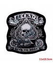 Parche Punk Biker hierro en parches en la ropa parches con letras bordadas para ropa Rock cráneo parche DIY apliques insignia pa