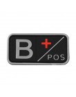 3D PVC A + B + AB + O + POS A-b-ab-O-negativo grupo de sangre parche táctico moral parches insignias de goma militar