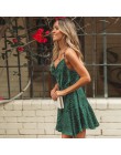 NLW Vintage verde Polka Dot mancha Vestido Mujer 2019 verano Sexy Correa espalda descubierta Vestido corto chica elegante vestid