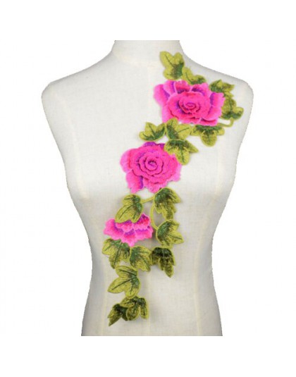 3D Mulity flores coloridas coser en parches bordados parches ropa Punk Motif Applique DIY Ropa Accesorios Scrapbooking