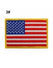 Bordado de alto grado hilo parche de bandera bordado americano patriótico USA tácticas parche militar planchar o coser a cualqui