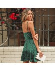 NLW Vintage verde Polka Dot mancha Vestido Mujer 2019 verano Sexy Correa espalda descubierta Vestido corto chica elegante vestid