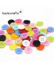 Artesanías de lujo 50/100 unids/lote resina de Color sólido botones redondos de plástico de espalda plana costura DIY niños cami